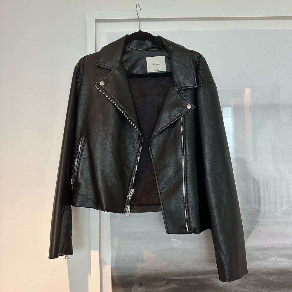 Wilfred Classic Black Leather Jacket